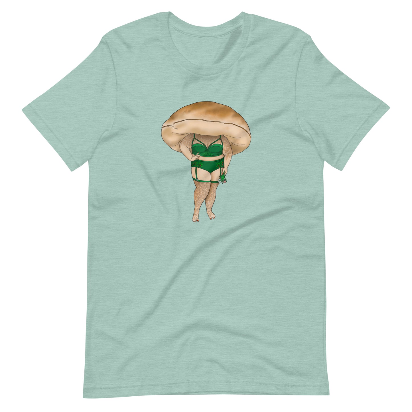 Porcini Pinup Girl | Unisex T-Shirt | Beautiful Mushroom Apparel