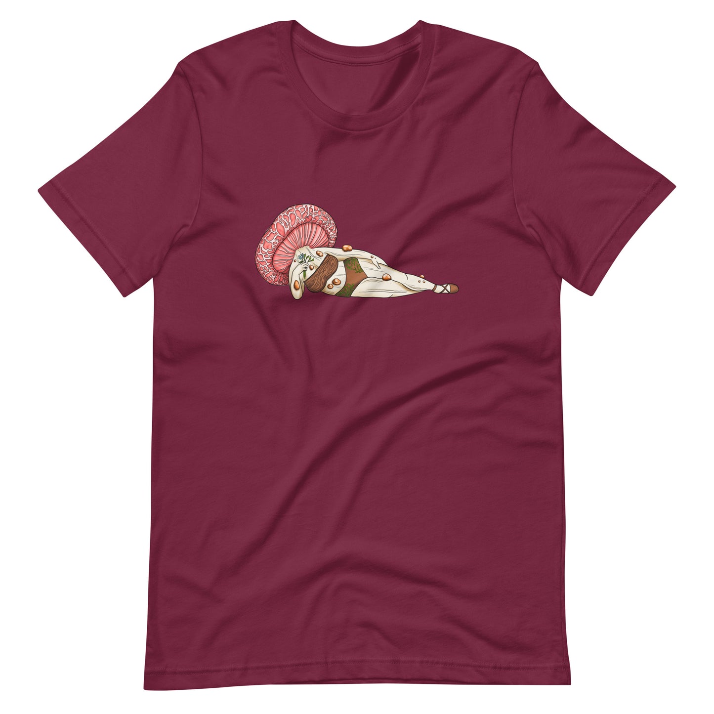 Wrinkled Peach Pinup Girl | Unisex T-Shirt | Beautiful Mushroom Apparel