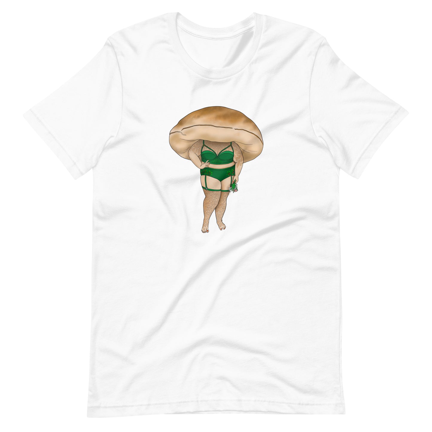 Porcini Pinup Girl | Unisex T-Shirt | Beautiful Mushroom Apparel