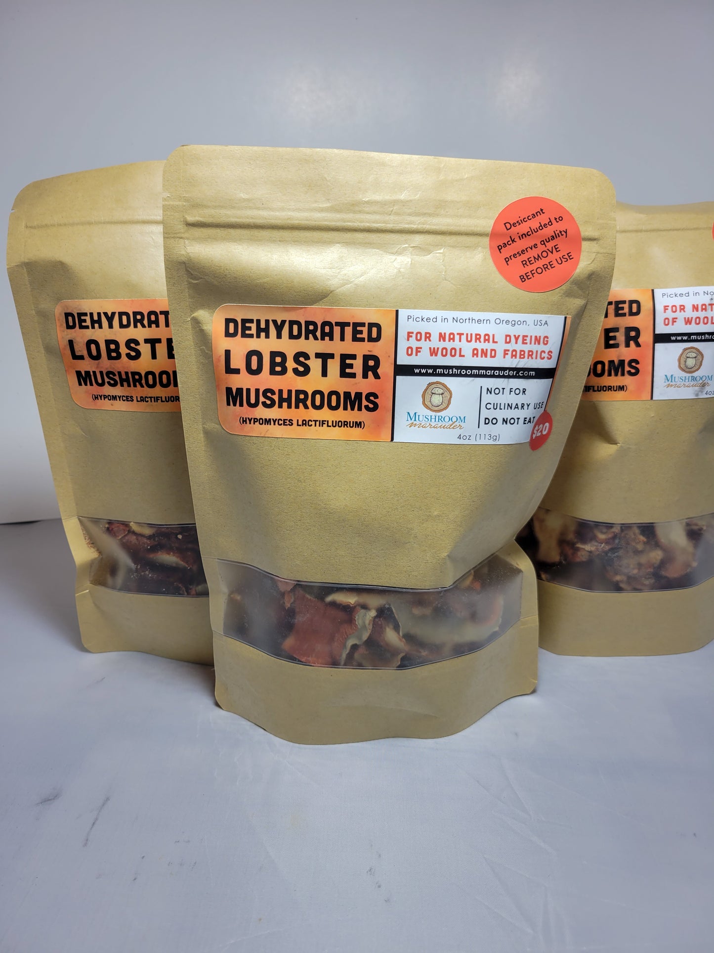 Dehydrated Lobster Mushrooms For Naturally Dyeing Wool and Fabrics *NOT FOR CULINARY USE, DO NOT EAT*