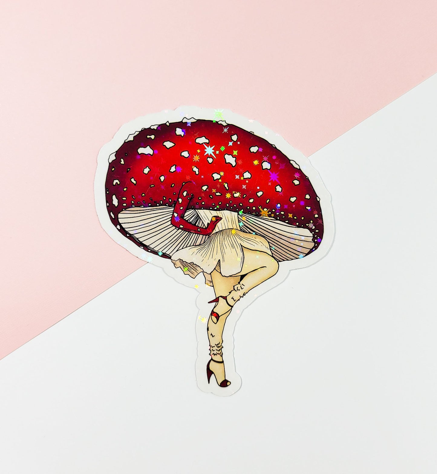Miss Amanita | Mushroom Pinup Girl Sticker