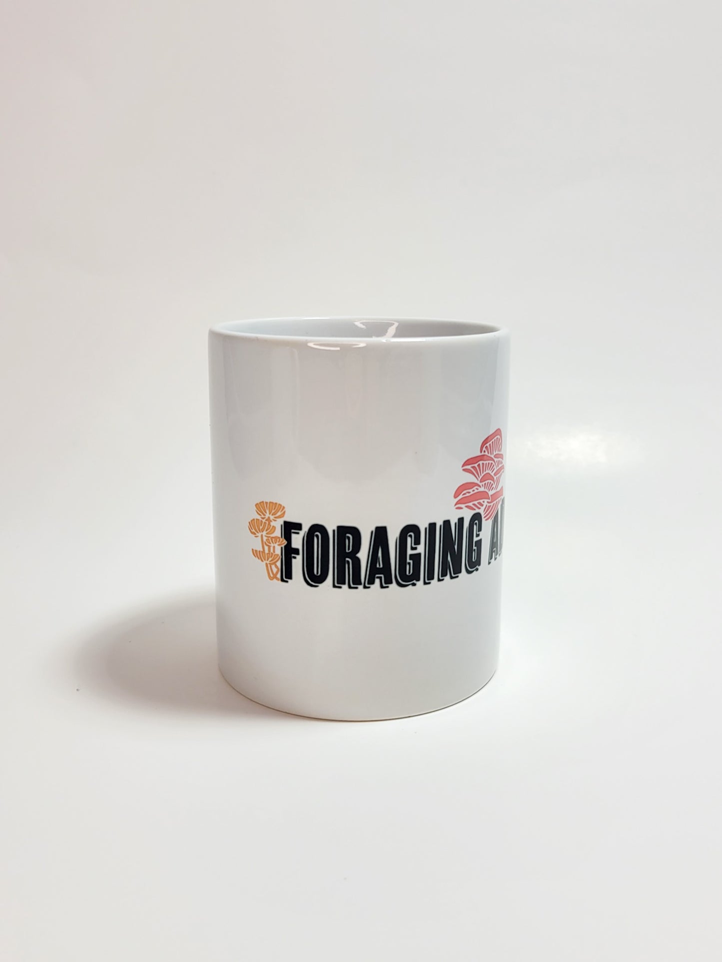 Foraging Addict | Funny Mushroom Mug | Mushroom Artwork on Ceramic Cup | 11oz/15oz Sizes