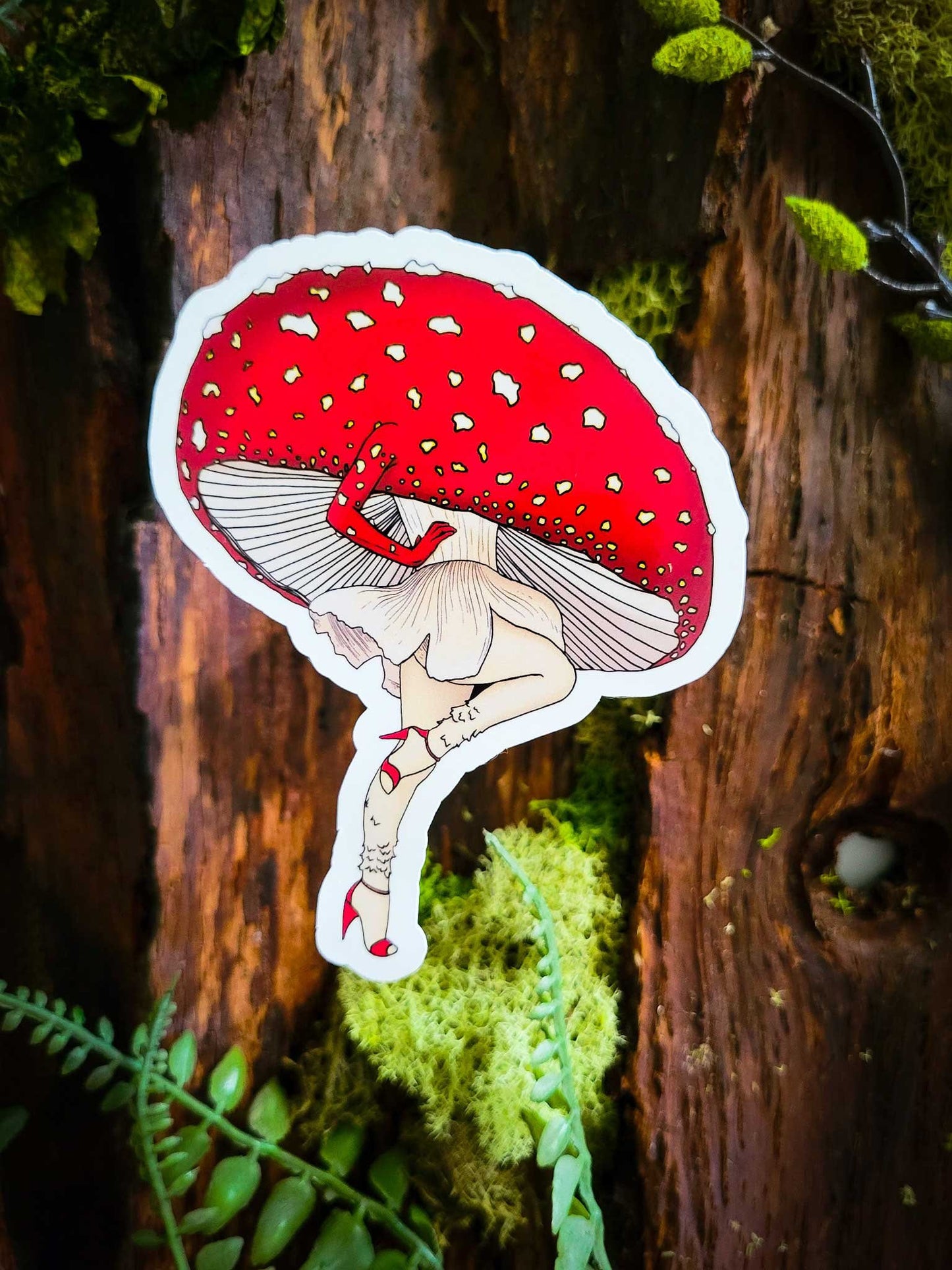 The Full Monty |  Collection of 10 Mushroom Stickers by Suzi McCrae