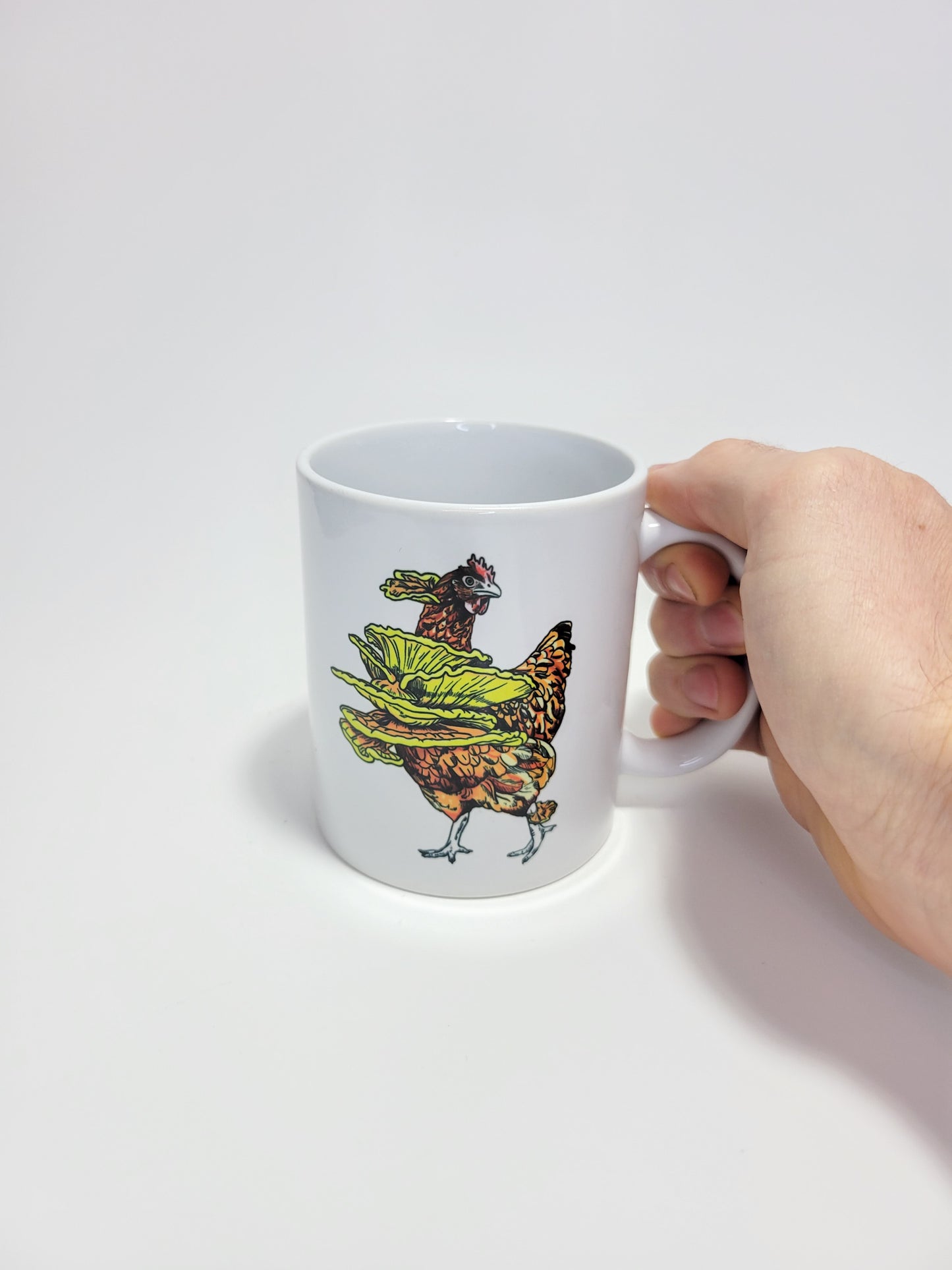 Chicken Of The Woods | Funny Mushroom Mug | Mushroom Artwork on Ceramic Cup | 11oz/15oz Sizes