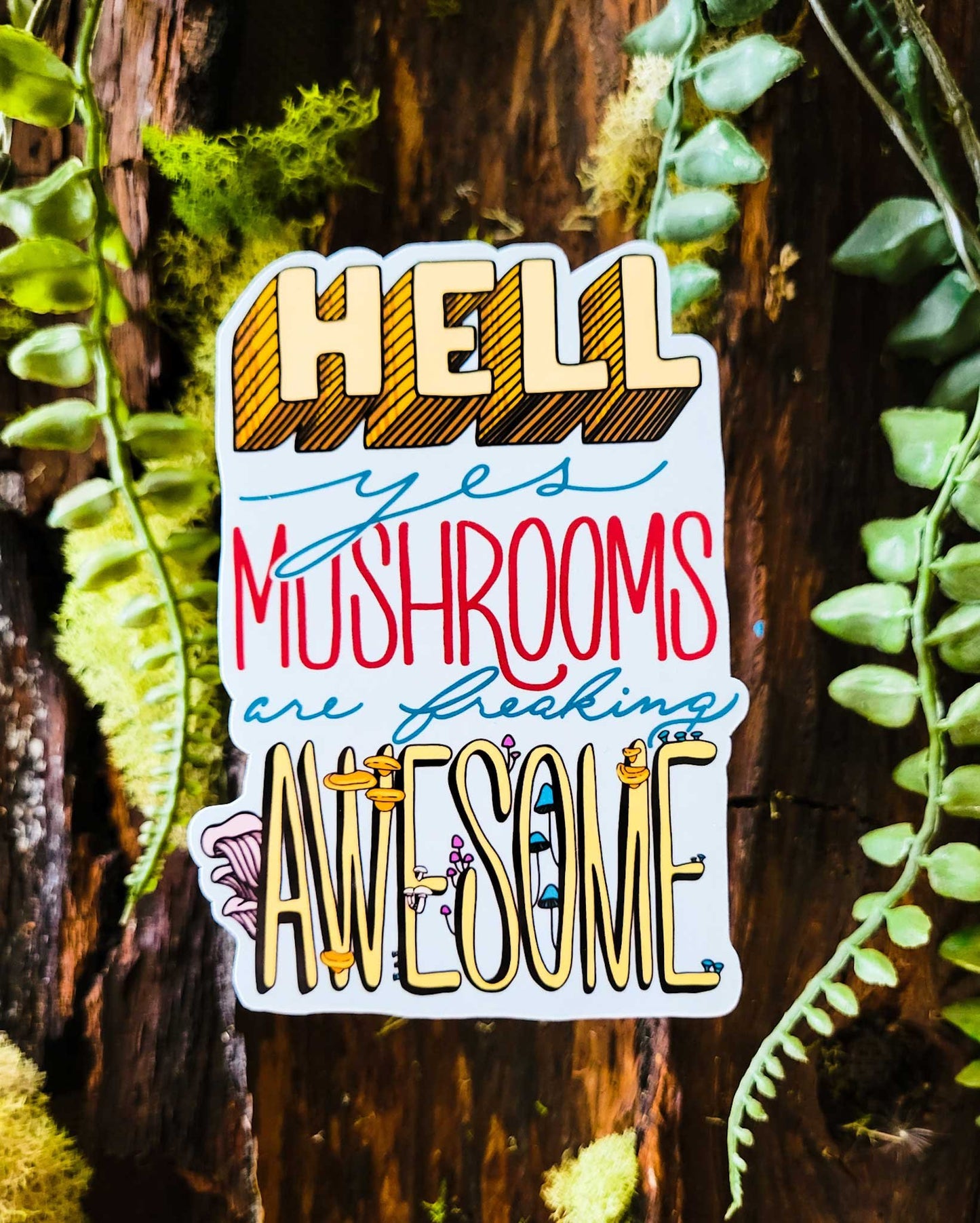 The FULLER Monty! | Collection of 20 Mushroom Stickers by Suzi McCrae