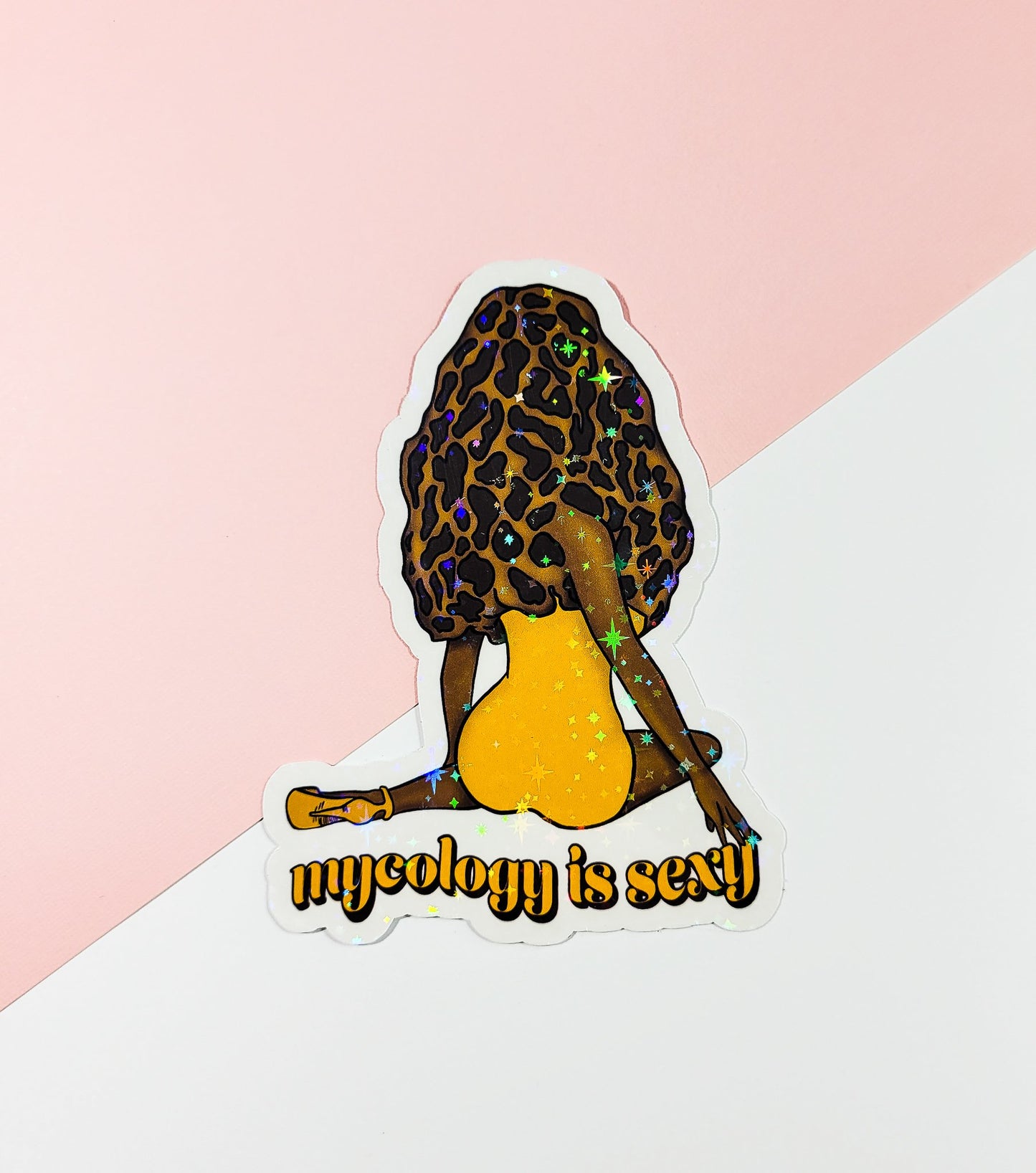 Madam Morel: The Sexy Mycologist | Mushroom Pinup Girl Sticker