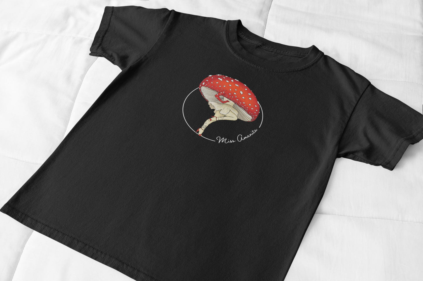 Miss Amanita T-Shirt | Sexy Mushroom Pinup Girl | 100% Cotton