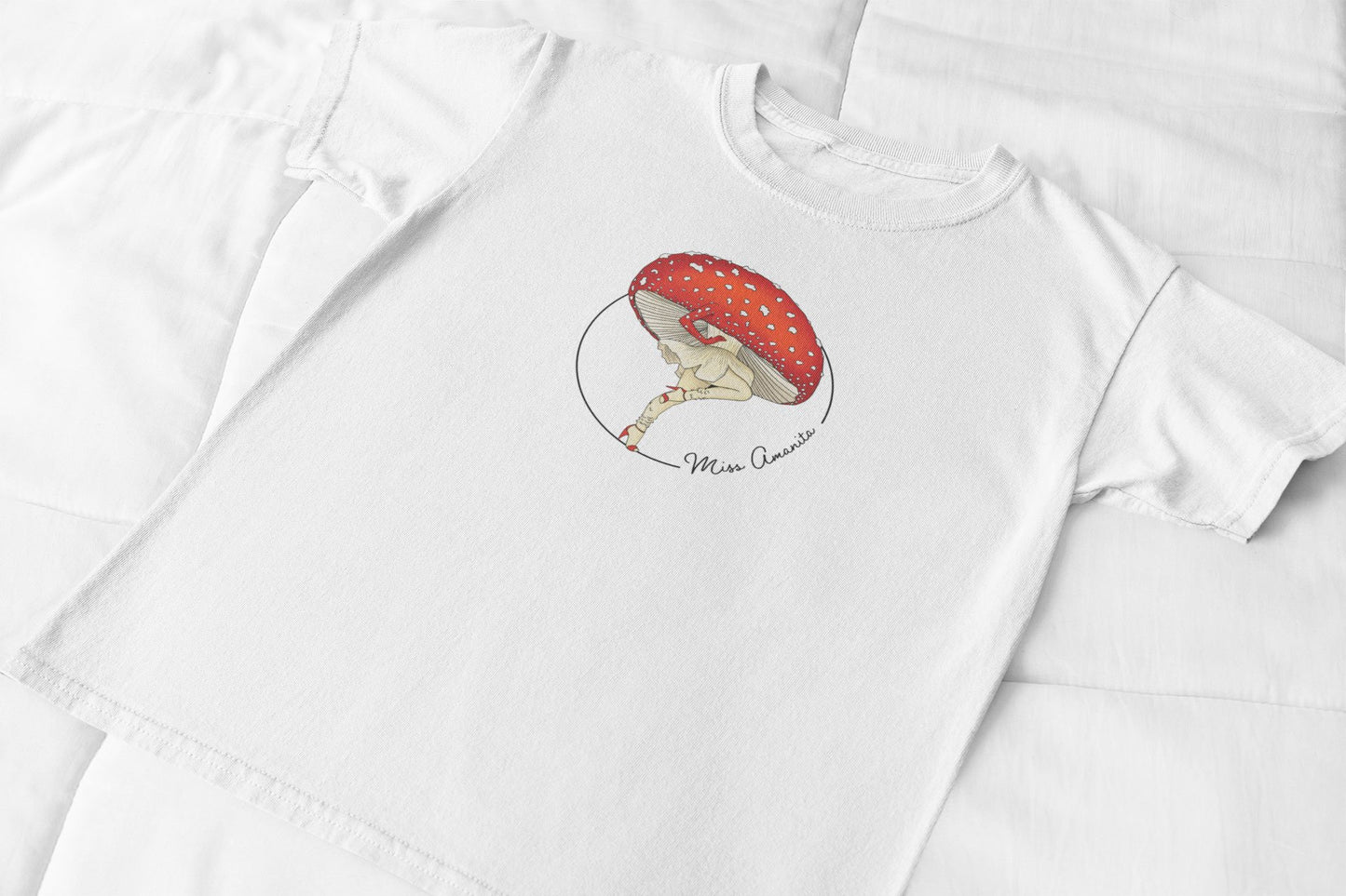 Miss Amanita T-Shirt | Sexy Mushroom Pinup Girl | 100% Cotton