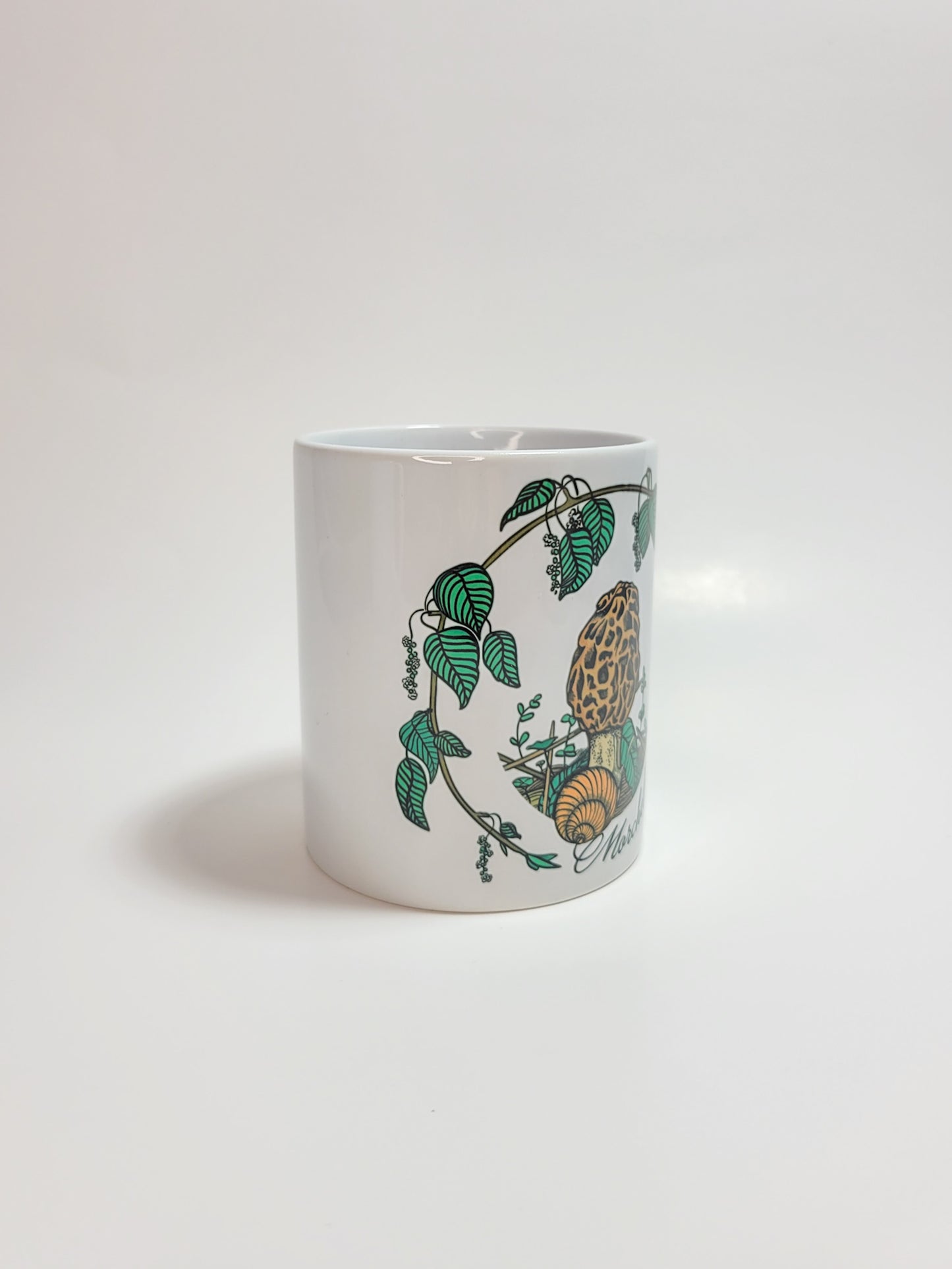Morchella Americana | Morel Mushroom Artwork on Ceramic Cup | 11oz/15oz Sizes