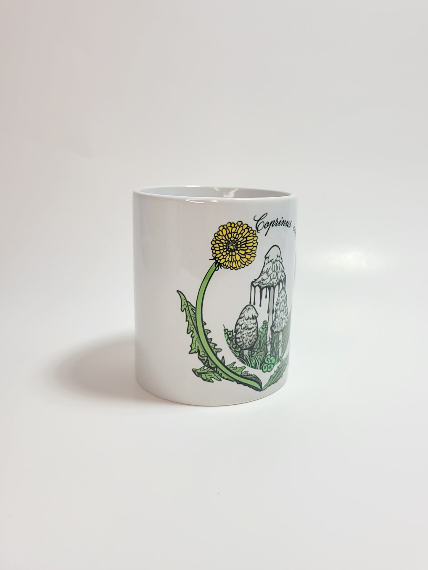 Coprinus Comatus | Shaggy Mane Mushroom Mug | Mushroom Artwork on Ceramic Cup | 11oz/15oz Sizes