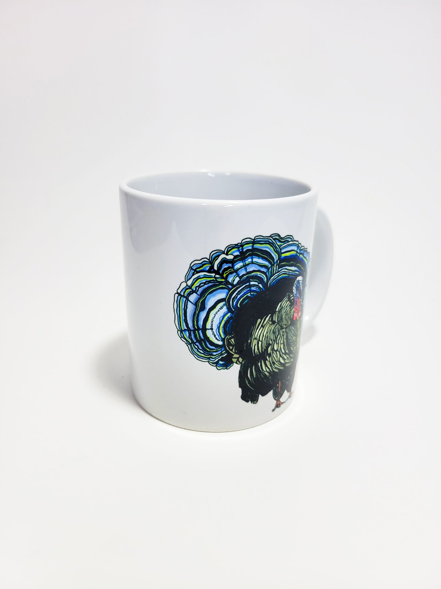 Turkey Tail | Funny Mushroom Mug | Mushroom Artwork on Ceramic Cup | 11oz/15oz Sizes