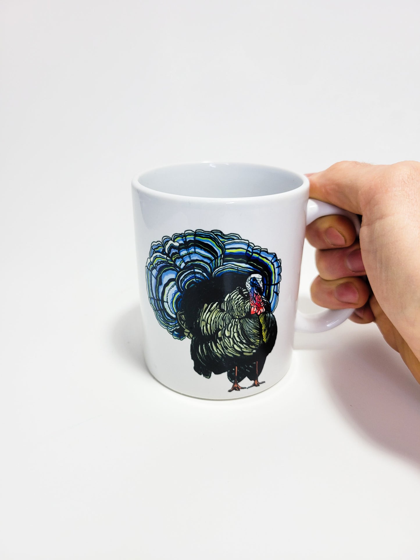 Turkey Tail | Funny Mushroom Mug | Mushroom Artwork on Ceramic Cup | 11oz/15oz Sizes