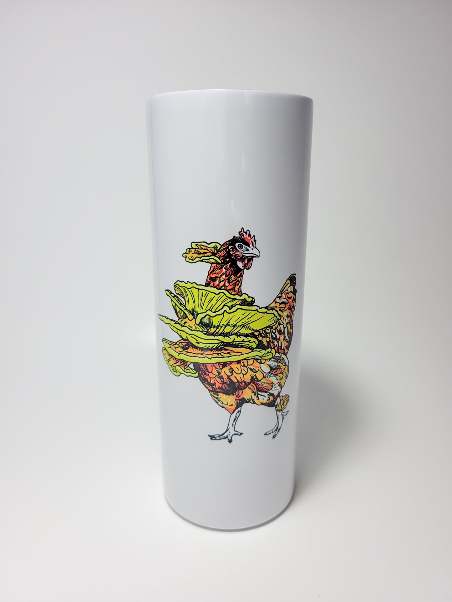 Chicken of the Woods | 20oz Stainless Steel Skinny Tumbler | Funny Mushroom Artwork