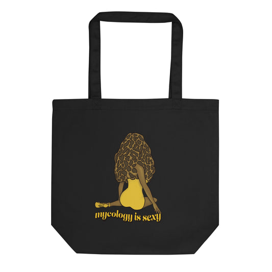 Madam Morel | Eco-Friendly Tote Bag | Sexy Mushroom Pinup Girl