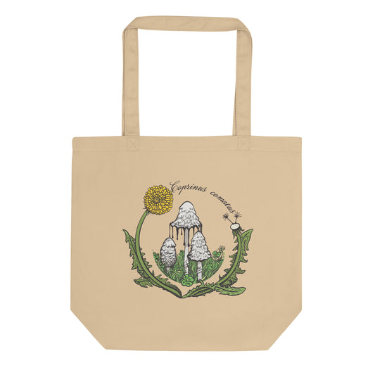 Coprinus comatus | Eco-Friendly Tote Bag | Shaggy Mane Mushroom