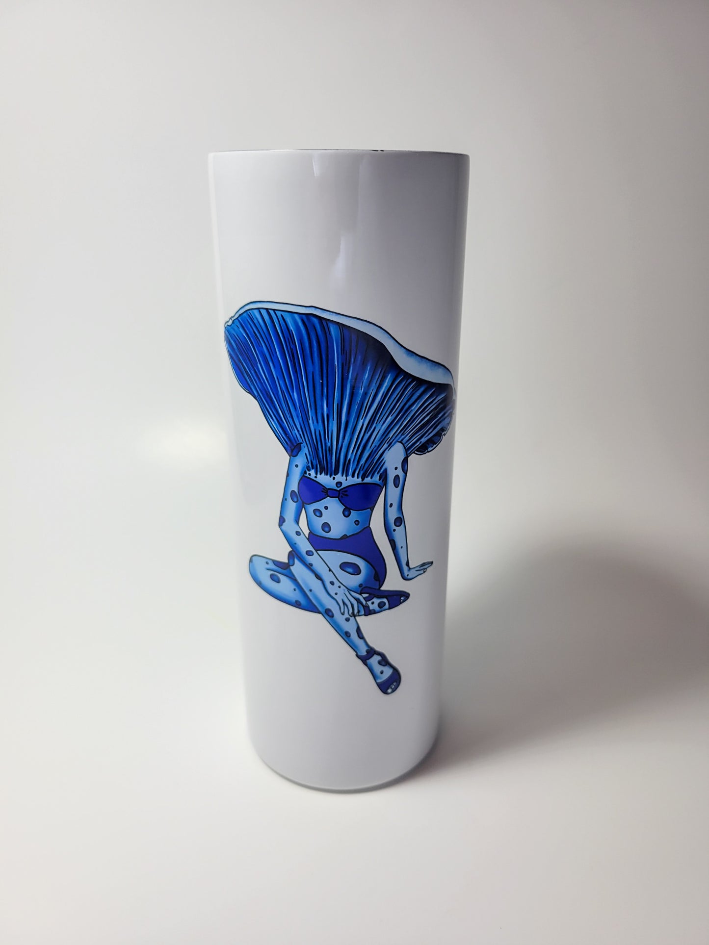 Lady Lactarius | 20oz Stainless Steel Skinny Tumbler | Mushroom Pinup Girl