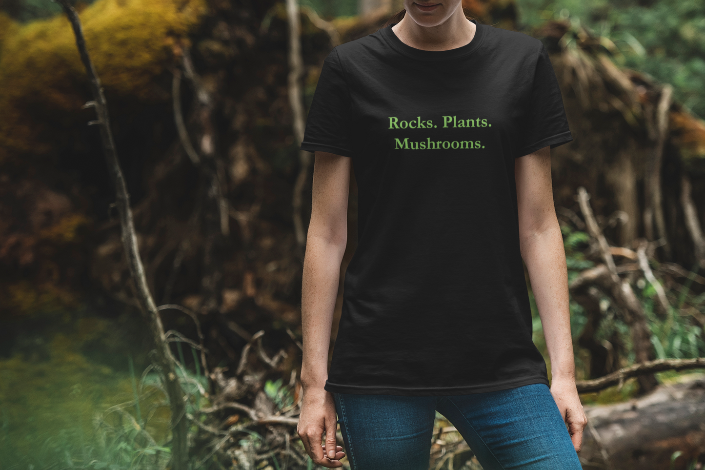 Rocks. Plants. Mushrooms. | 100% Cotton T-Shirt | Outdoor, Nature, Foraging Shirt